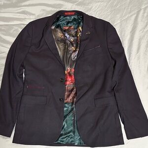 Ted Baker Dark Navy Blazer with Floral Lining